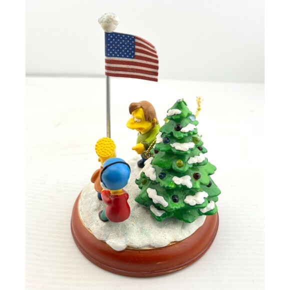 SIMPSONS Bradford Tree Ornament Illuminated "Stuck on Christmas" Bart Milhouse - Picture 3 of 9